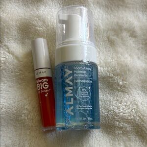 Almay Gleam Big Lip Serum & Foam Away Makeup Remover - Orange & Blue
